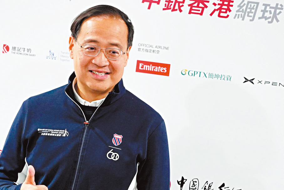●中國香港網球總會會長鄭明哲。香港文匯報記者葉詩敏  攝