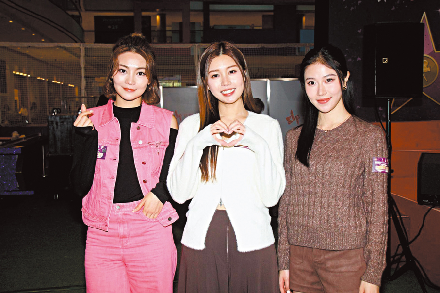 ●左起：關嘉敏、李芷晴和倪樂琳在節目上均有新挑戰。  香港文匯報記者達里  攝