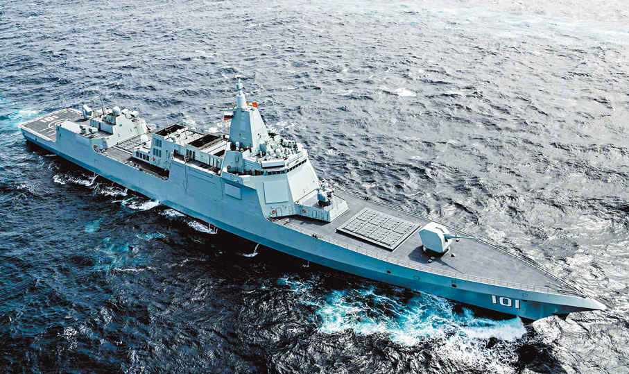 ●1月12日是海軍南昌艦入列6周年紀念日。 央廣軍事