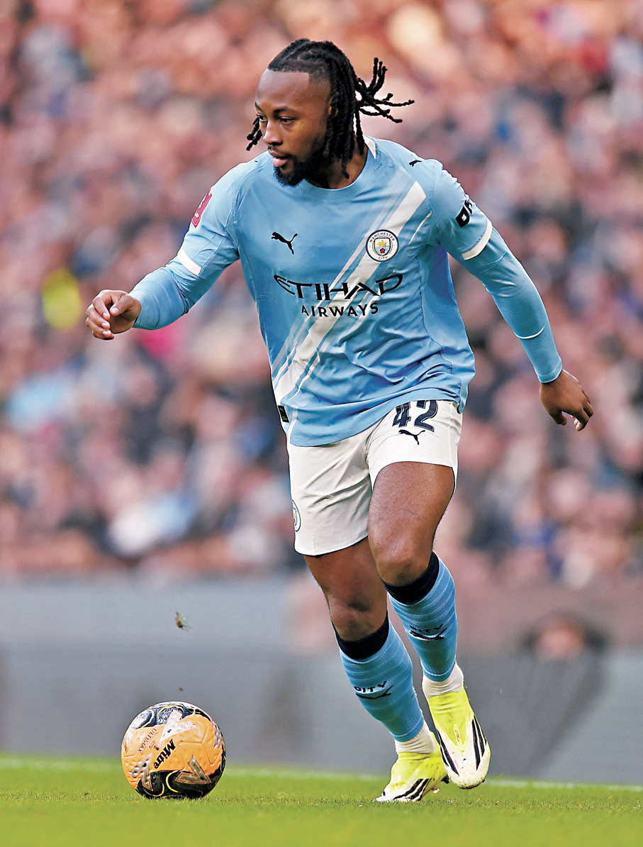 ●施美安上場首次替曼城落場表現搶鏡。  資料圖片