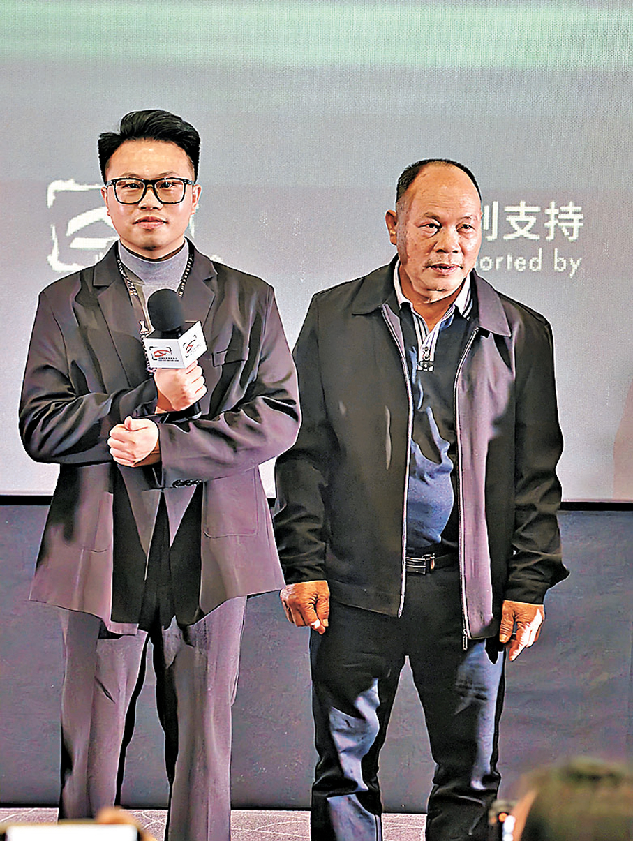 ●陳仕忠曝父親為與舒淇對戲每日苦練演技。  香港文匯報記者胡若璋  攝