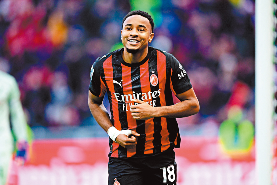 ●AC米蘭近期只能依靠尼干古攻堅。 資料圖片