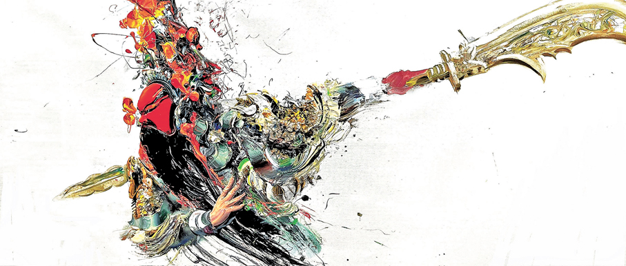 ●鄧宇所畫的關公在網絡上受到關注。