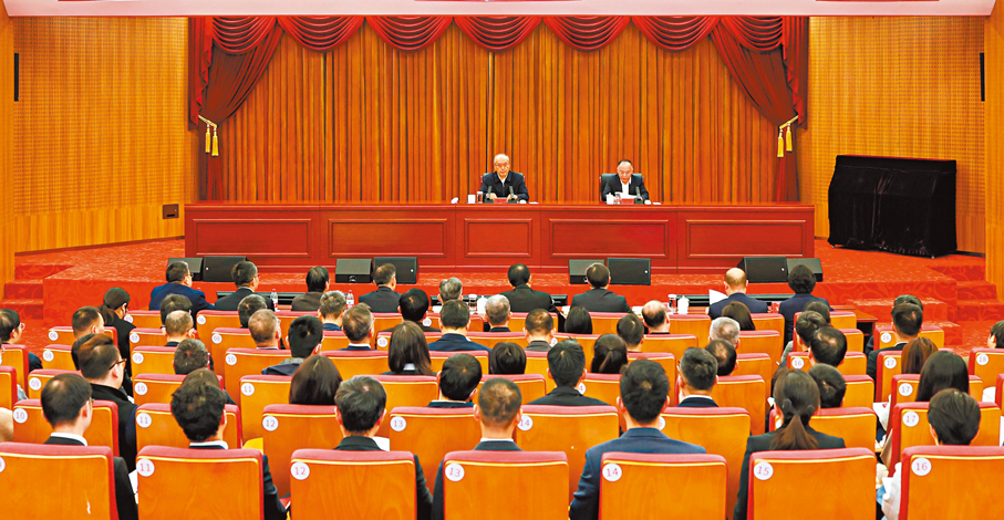 ●最高人民法院院長張軍應邀到中央港澳辦作講座。中央港澳辦、國務院港澳辦網站圖片