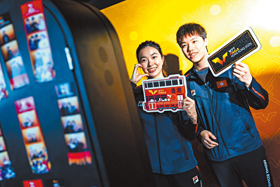 ●吳詠琳（左）與陳顥樺（右）下月將前往新加坡參加WTT新加坡大滿貫。  WTT圖片