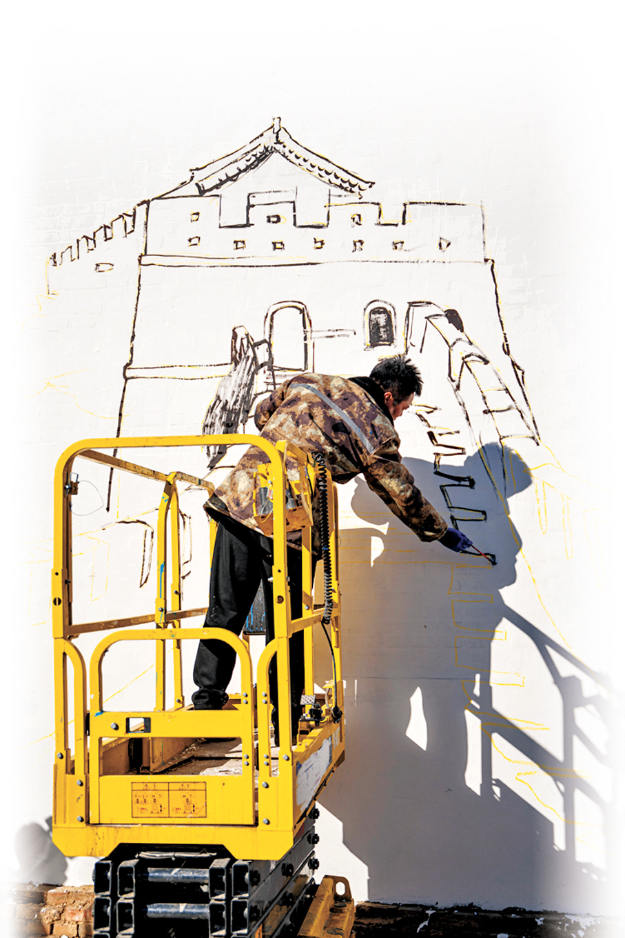 ●吳承言正在創作中。 香港文匯報河南傳真