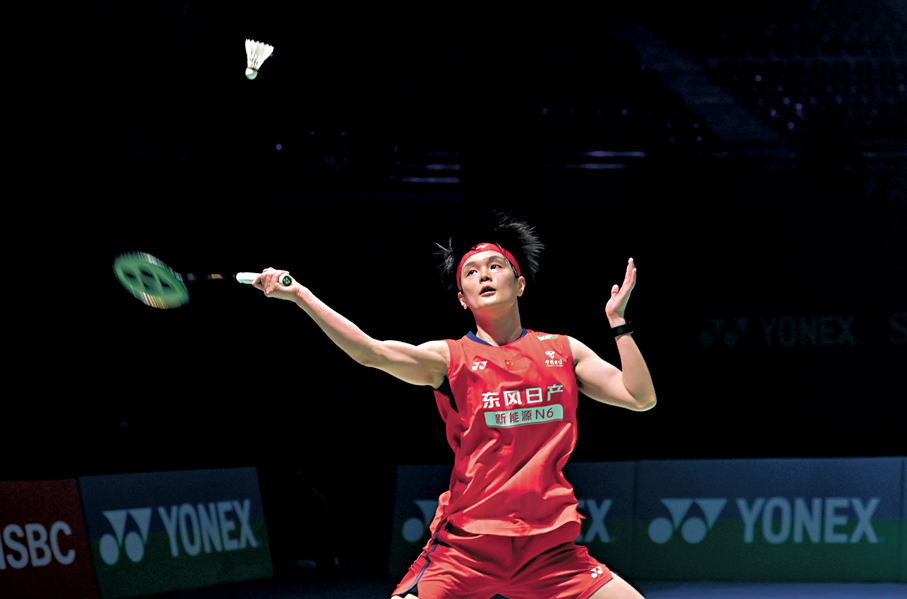 ●王祉怡在印度公開賽四強擊敗陳雨菲。新華社