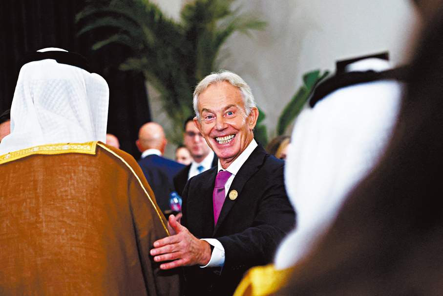 ●英國前首相貝理雅近年致力於中東事務。資料圖片