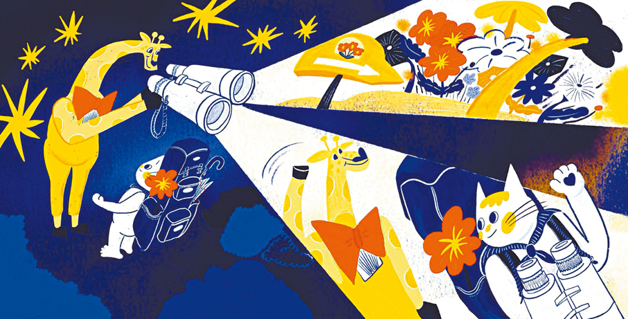 ●羅穎思的無字書《The Journey of Flowerland》內頁。  受訪者供圖