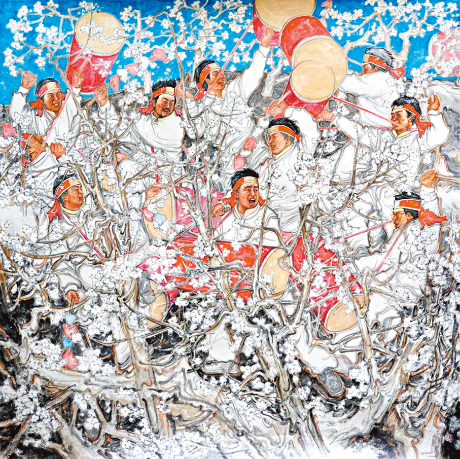 ●巫衛東《梨園春曉》 受訪者供圖