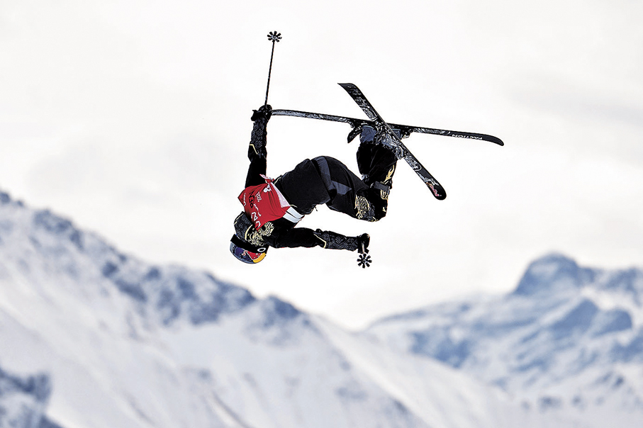 ●谷愛凌首輪滑行造出85.13分佳績。 美聯社