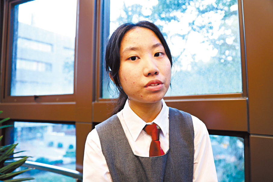 ●獅子山精神特別獎得主王心柔。香港文匯報記者北山彥 攝