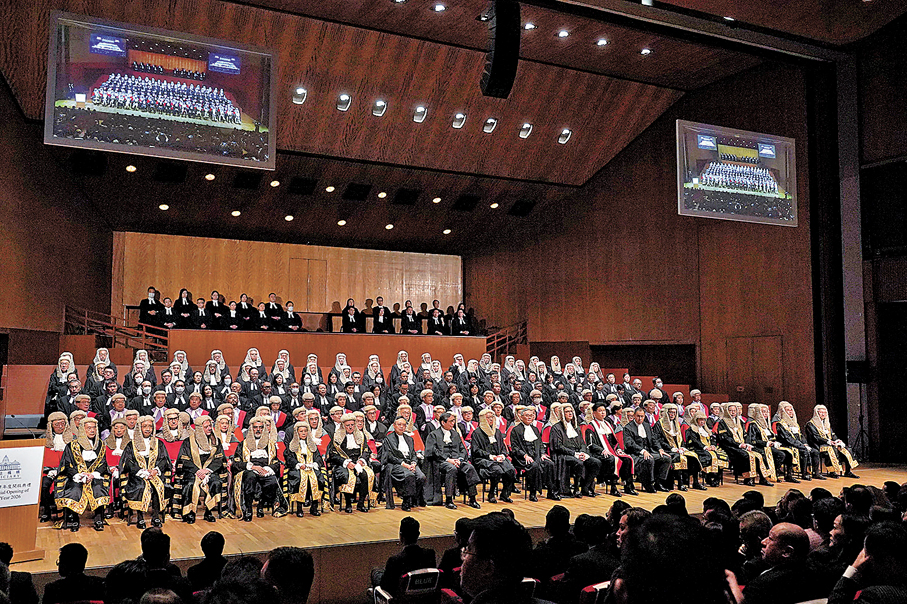 ●香港2026年法律年度開啟典禮。 香港文匯報記者曾興偉  攝