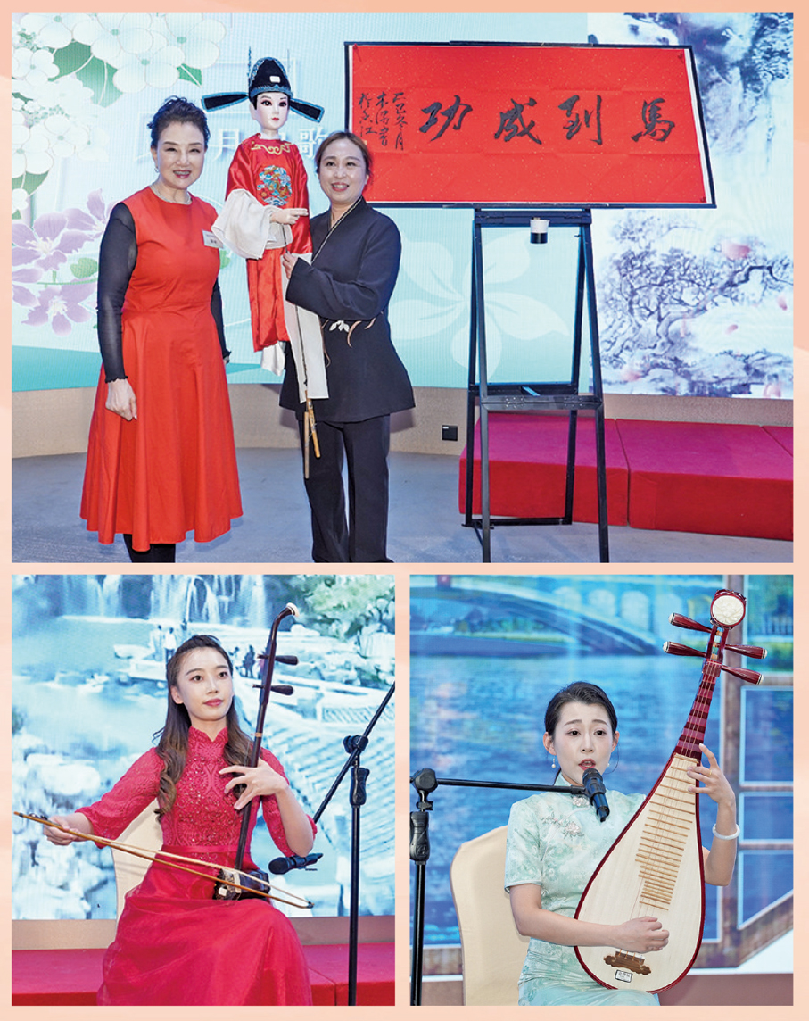 ●現場進行揚州傳統藝術表演。