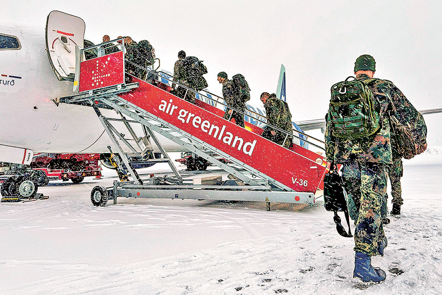 ●德國15名軍事人員上周五飛抵格陵蘭，停留不足兩日撤離。 法新社