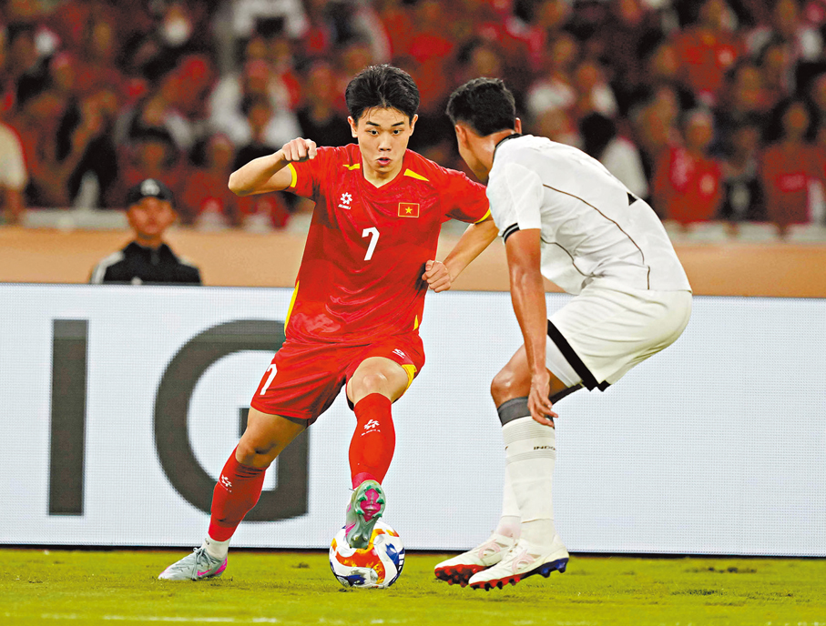 ●阮庭北（左）是U23越南隊核心球員。  資料圖片