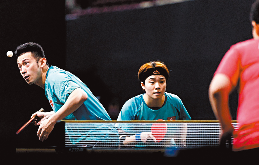 ●「黃杜配」在比賽中。  WTT圖片