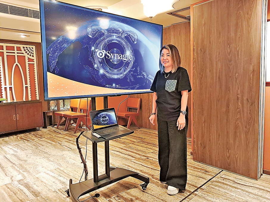 ●戴可欣指出，阿里巴巴大手減持，並不影響公司與Lazada的合作。  香港文匯報記者曾業俊  攝