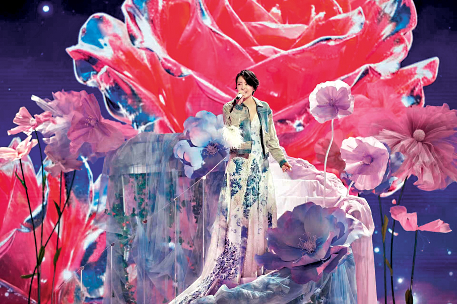 ●梁詠琪獻上兩首輕快金曲。 廣東衛視供圖