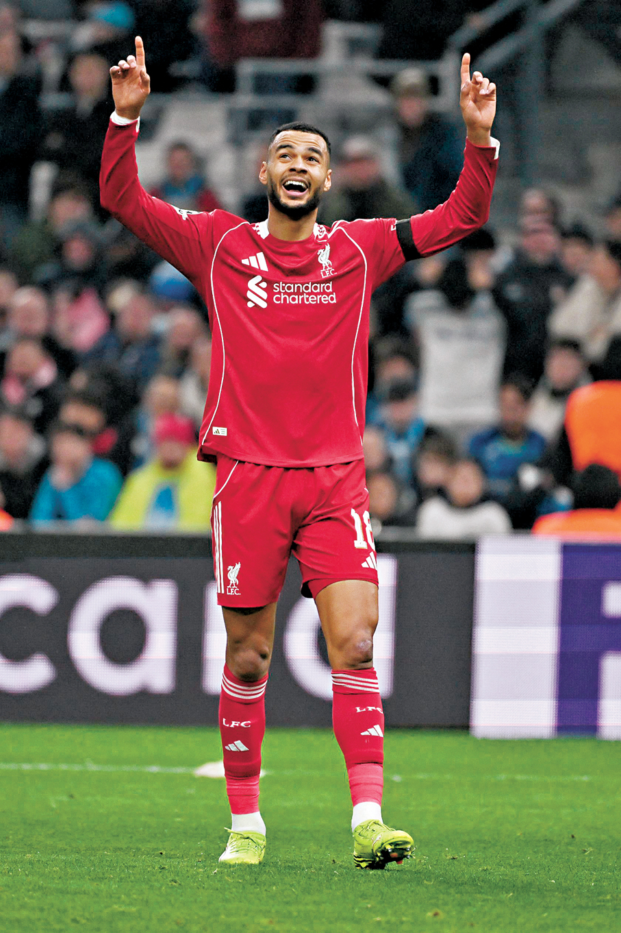 ●利物浦作客三球完勝馬賽，晉級16強形勢樂觀。  法新社