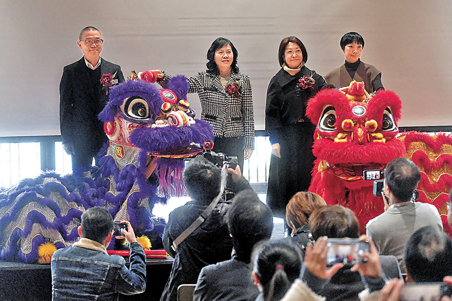 ●陳美寶昨日出席粵車南下賀滿月、迎新春活動。   香港文匯報記者涂穴  攝