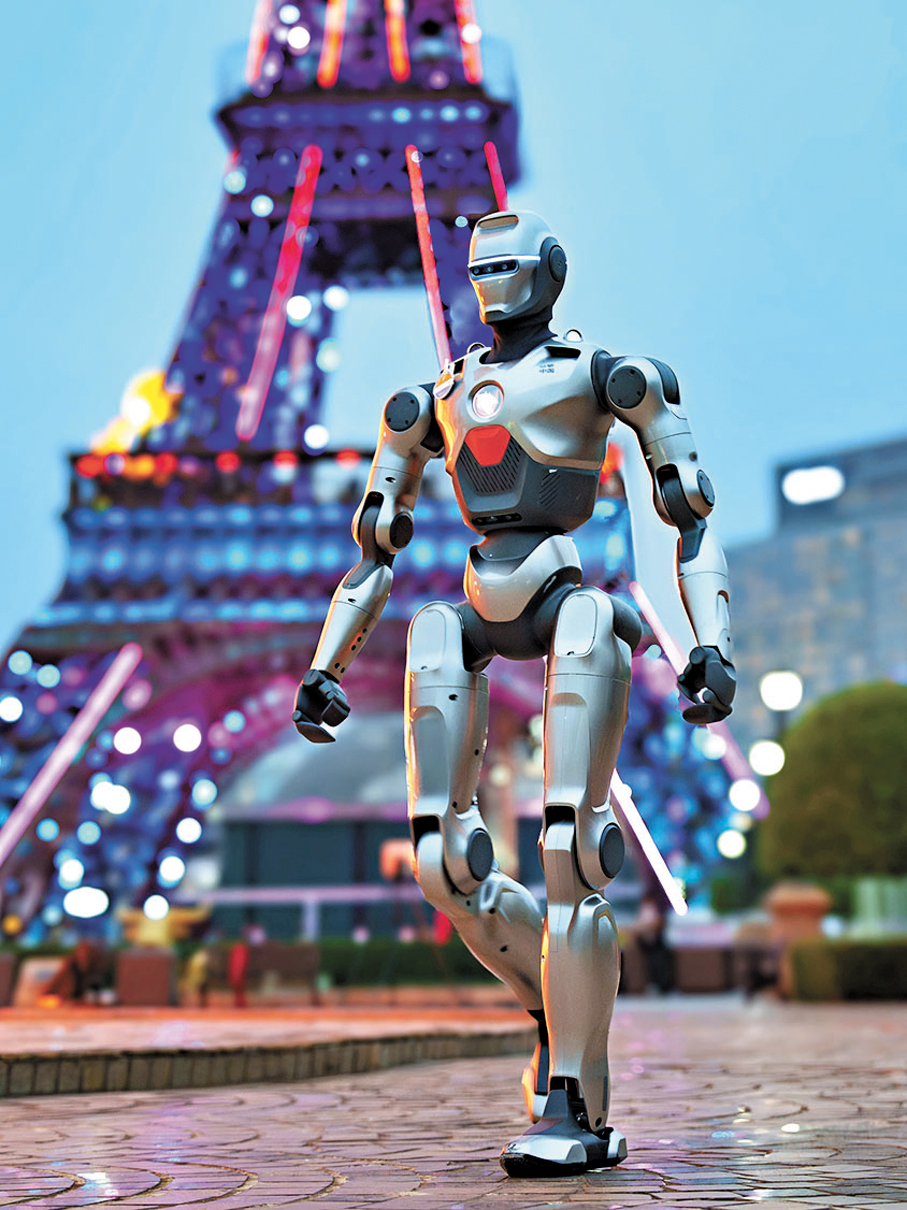 ●深圳眾擎機器人科技有限公司研發的具身智能機器人PM01。 香港文匯報深圳傳真