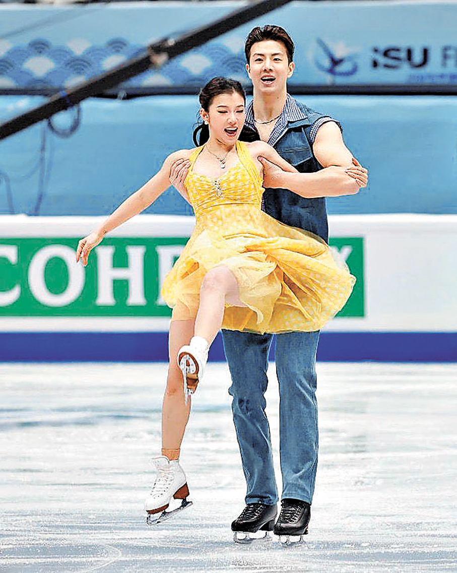 ●王詩玥/柳鑫宇在冰舞韻律舞暫列第八。 受訪者供圖