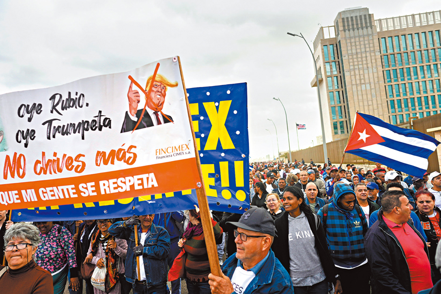 ●特朗普成為古巴民眾的眼中釘。 資料圖片