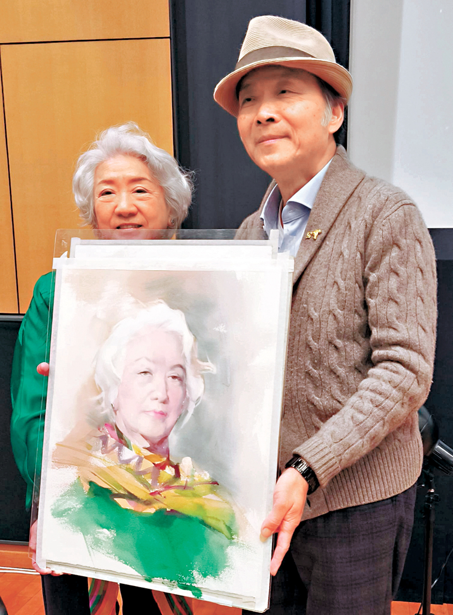 ●名畫家柳毅在香港的水彩畫示範作品。  作者供圖