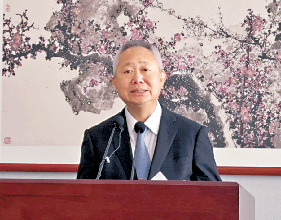 ●蕭志偉表示，夏寶龍主任講話有利於澳門在「一國兩制」實踐新階段走得更好。 香港文匯報記者馬靜  攝