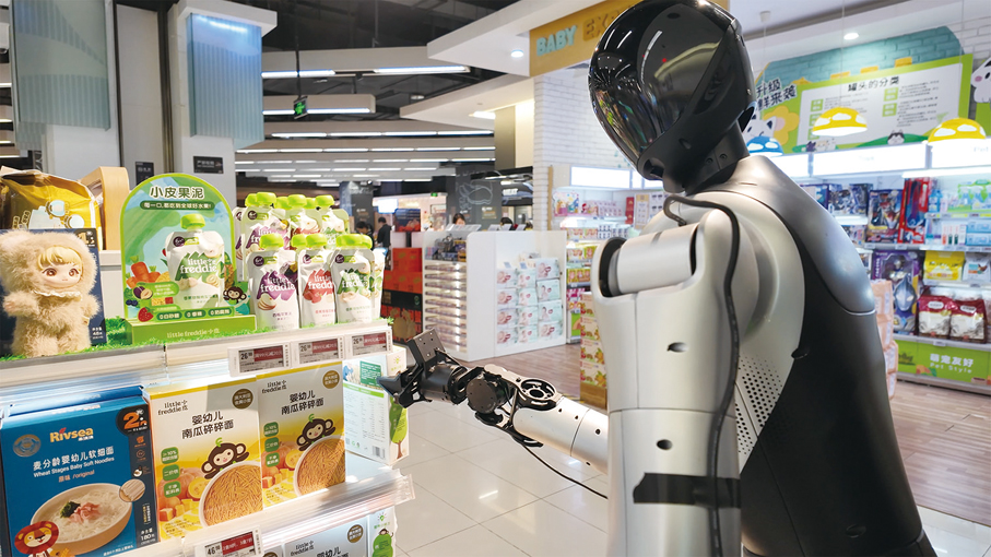 ●零次方機器人在即時零售場景中完成貨品訂單的分揀。