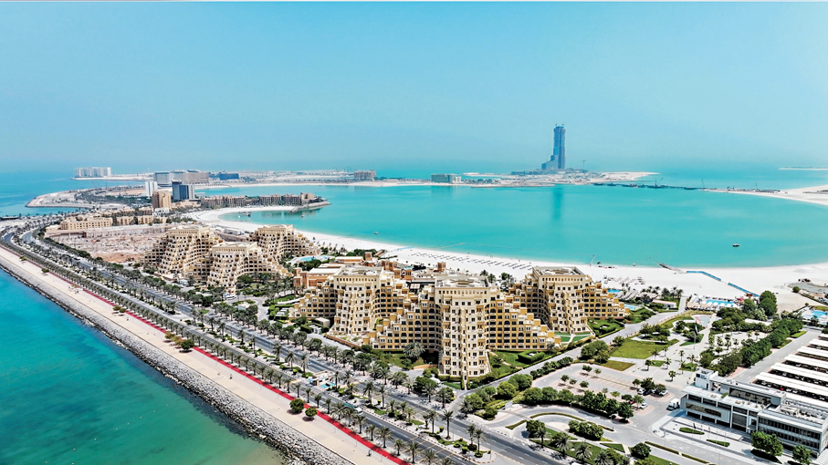 ●拉斯海瑪大型地產發展項目瑪鑽島（Al Marjan Island）。 受訪者提供