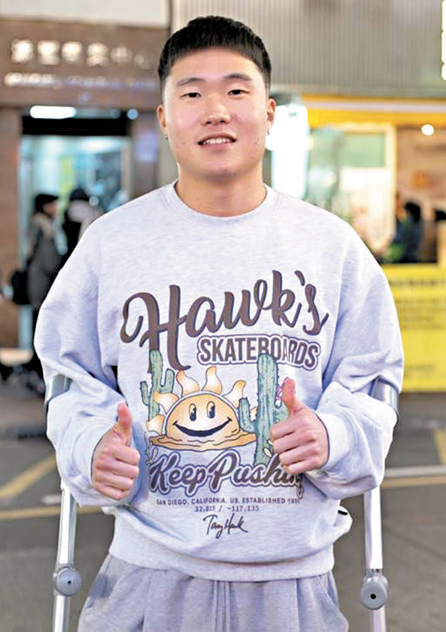 ●港超九龍城韓援朴玟奎以積極心態克服右腳重創。