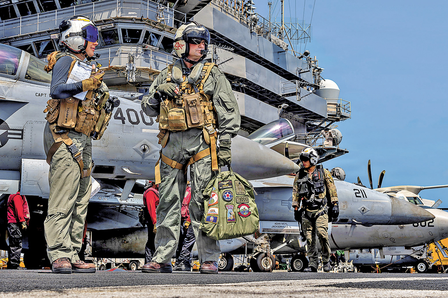 ●「林肯號」於1月23日在印度洋航行。  美聯社