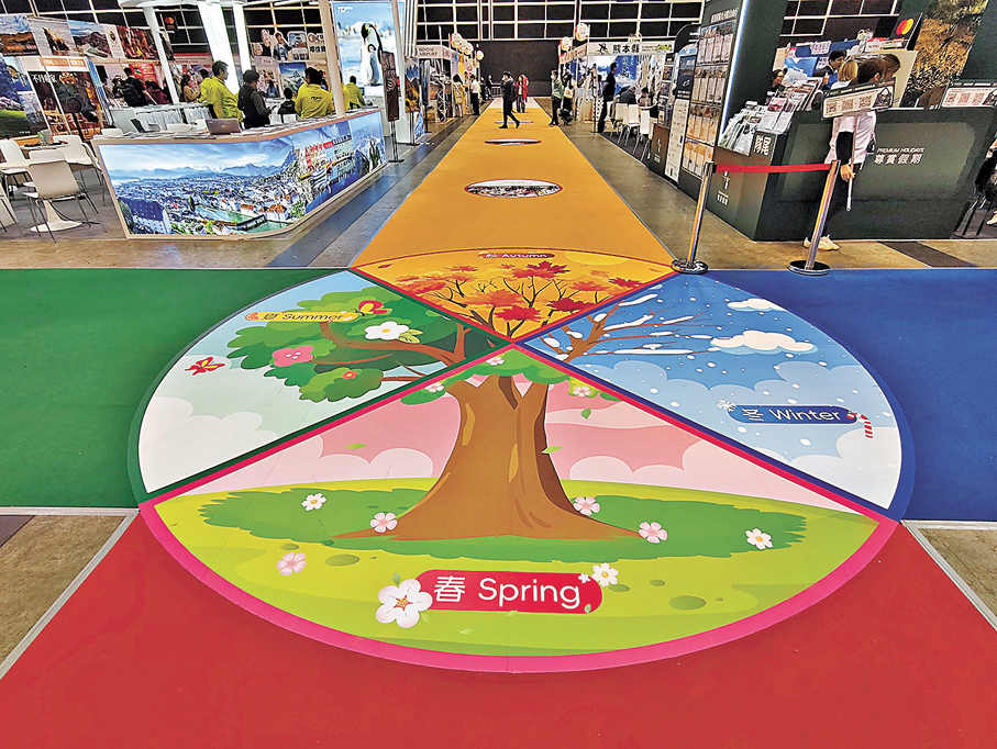 ●旅遊博覽大道以春、夏、秋、冬形式呈現。