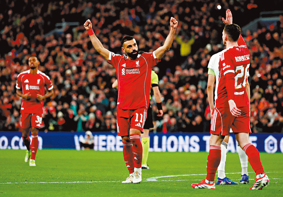 ●穆罕默德沙拿歸隊後，令紅軍火力更均衡。資料圖片