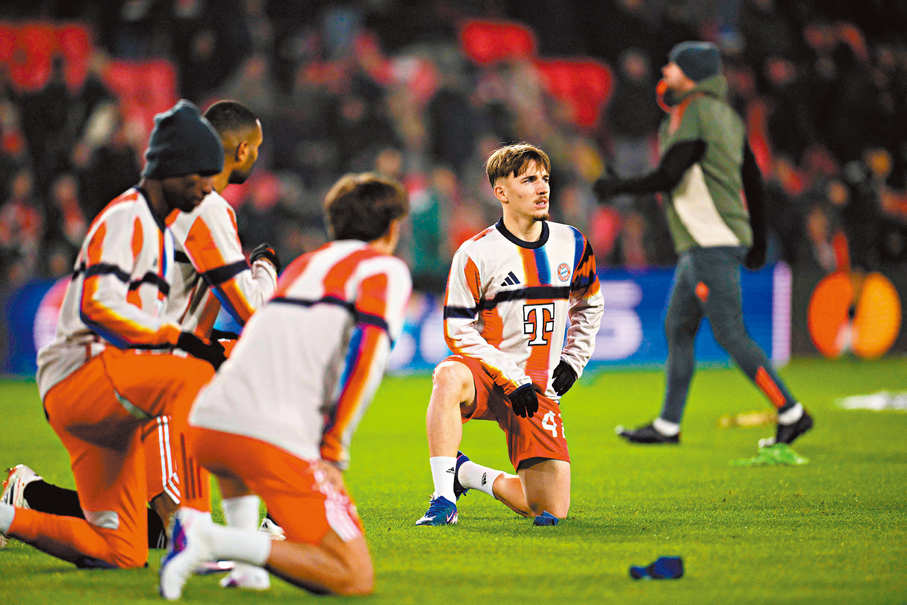 ●拜仁超新星蘭納特卡爾有望披甲上陣。資料圖片