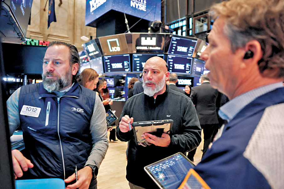 ●整個1月，美股三大指數均錄不同程度漲幅。 路透社