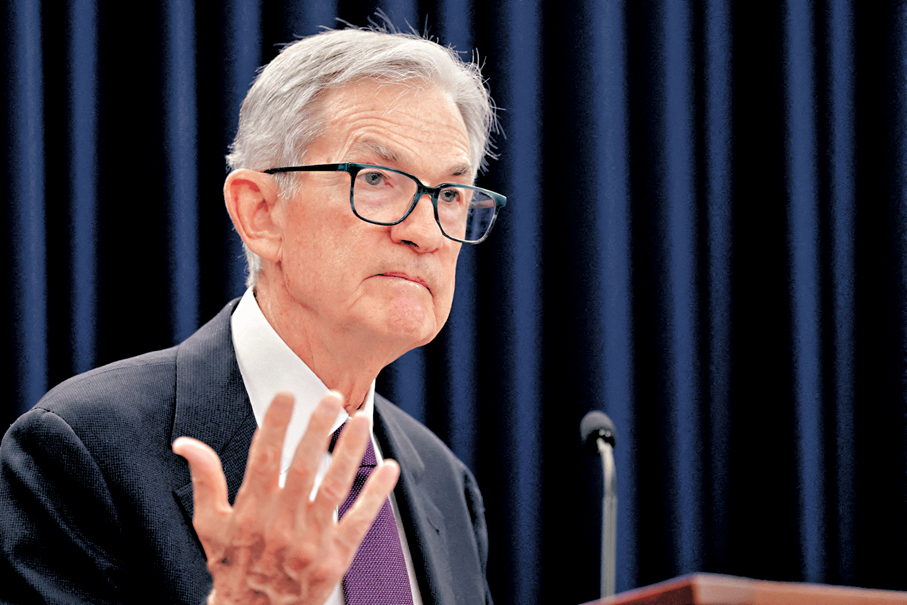 ●鮑威爾任期內尚剩兩次議息會議。 資料圖片