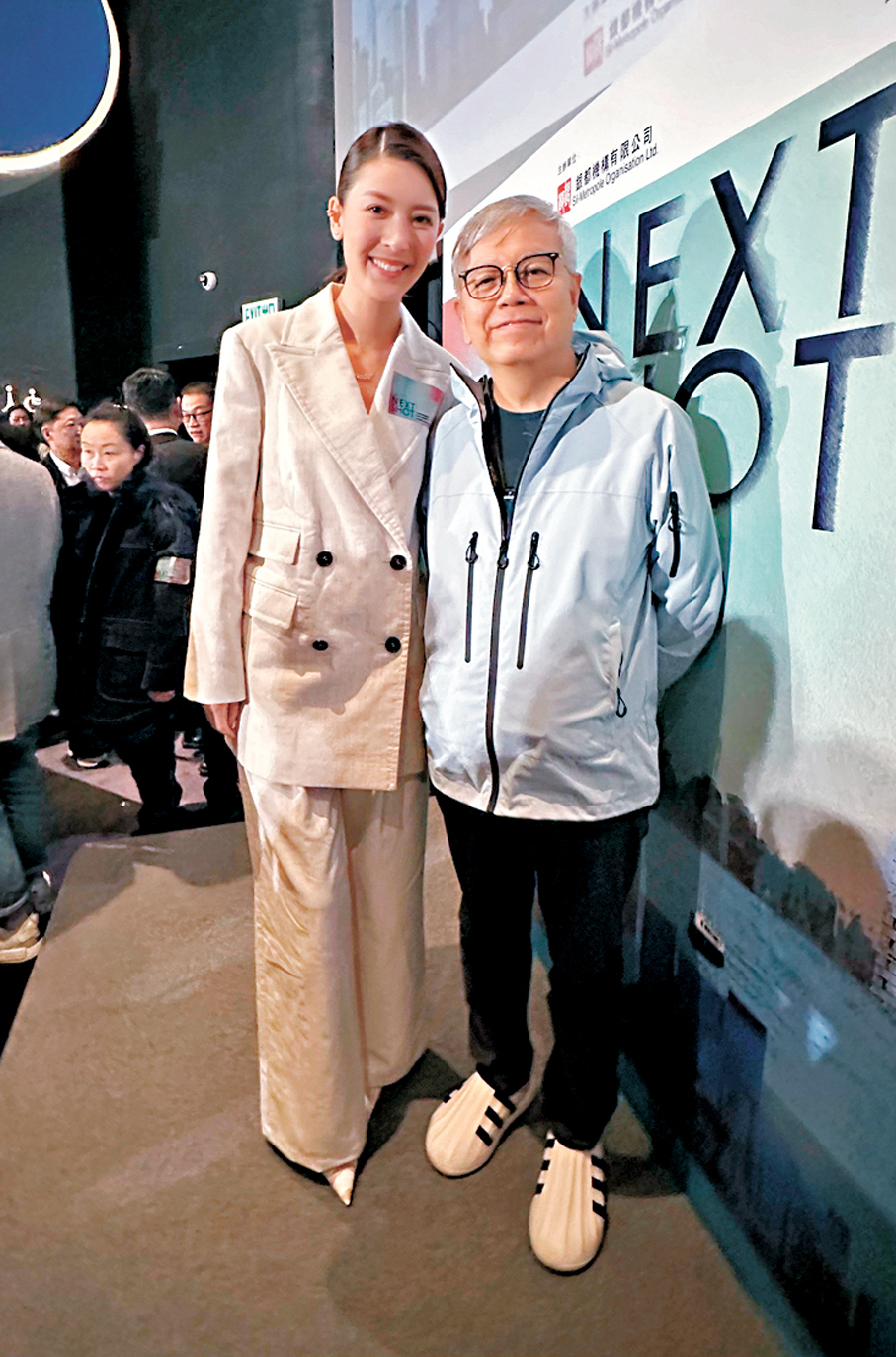 ●田啟文與余香凝在新片中合演父女。 香港文匯報記者子棠  攝