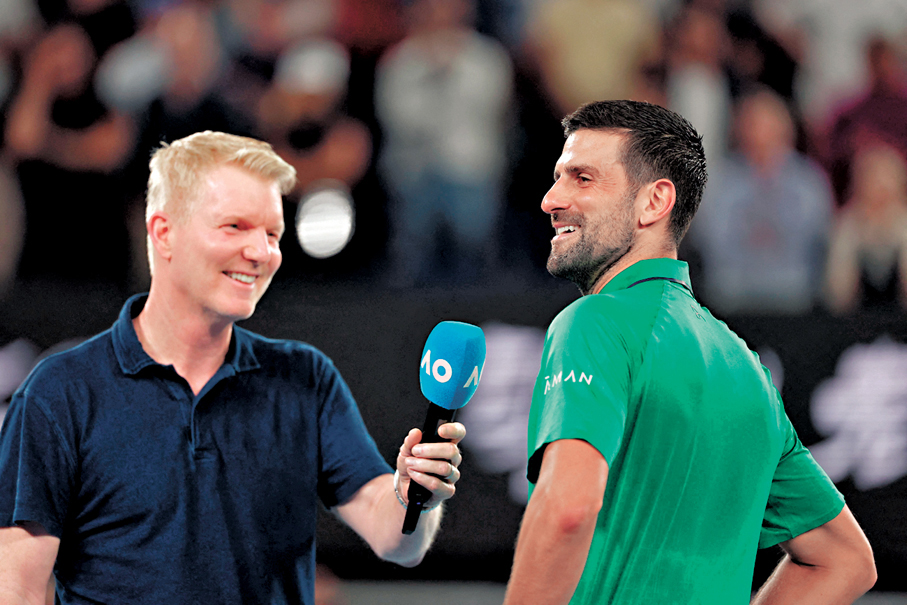 ●祖高域（右）勇闖決賽。  法新社