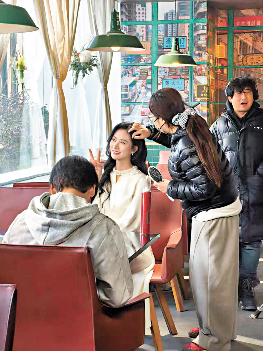 ●短劇拍攝現場。  香港文匯報深圳傳真