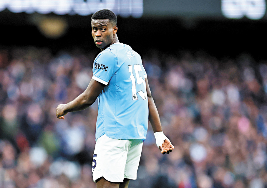 ●馬克古希將繼續主導曼城防線。  資料圖片