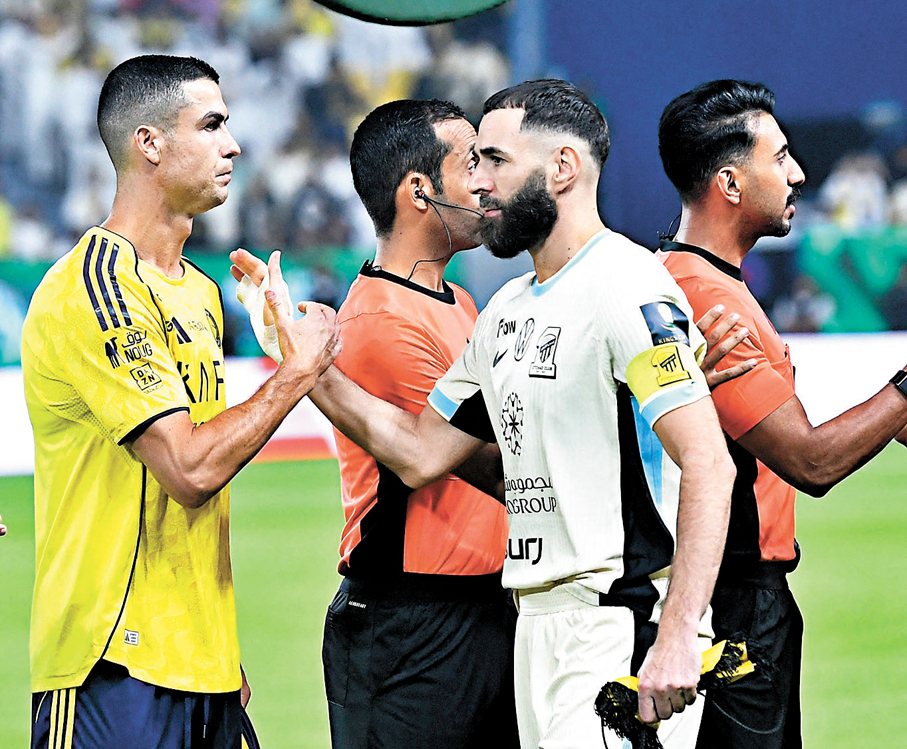 ●C朗（左）和賓施馬是沙特聯賽兩大招牌球星。  資料圖片