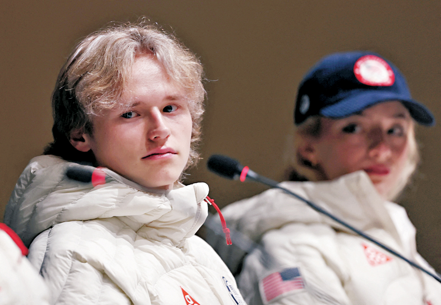 ●馬利寧對是否挑戰「五周跳」保持神秘。 路透社