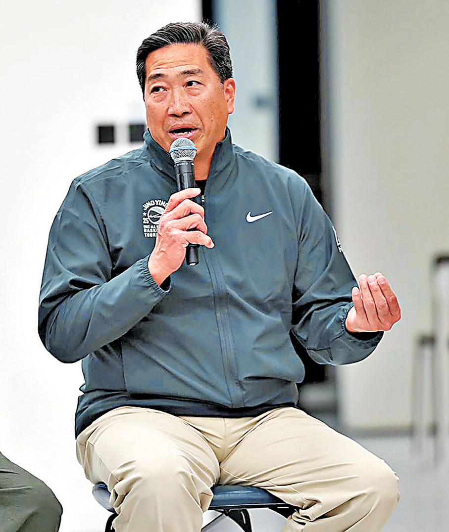 ●中國香港學界體育聯會代表吳俊雄校長   香港文匯報記者郭正謙  攝