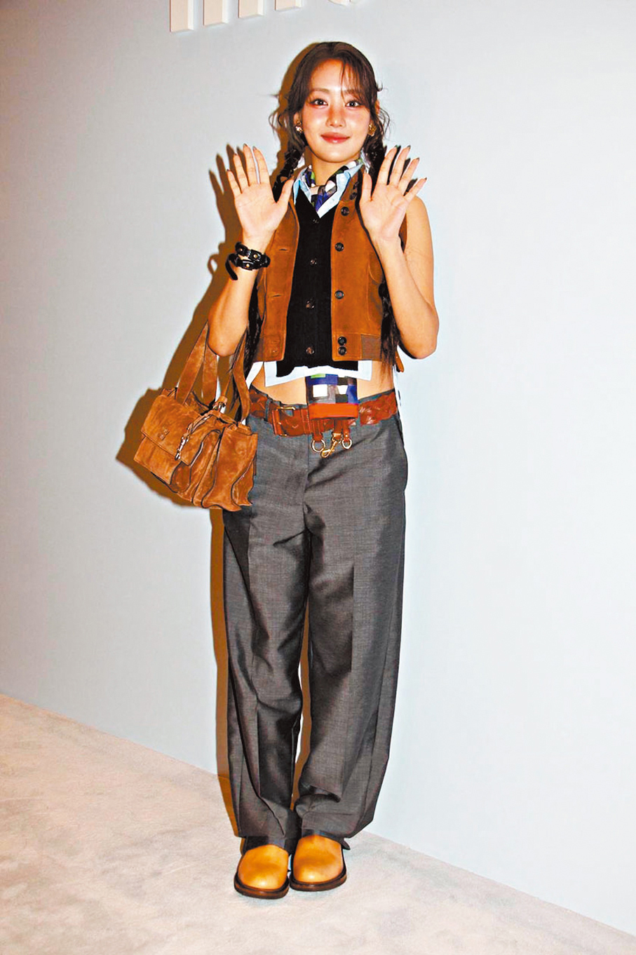 ●MINNIE表示最掛念香港的點心和奶茶。香港文匯報記者達里  攝