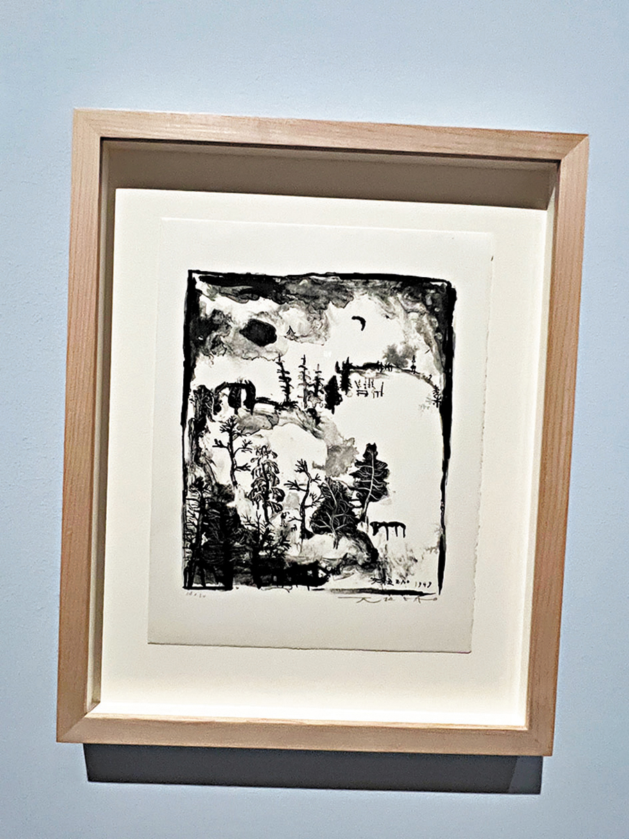 ●《有新月的風景》1949年 石版印刷