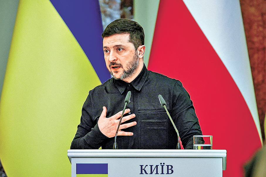 ●澤連斯基指美方提出在6月前結束俄烏衝突的最後期限。 路透社