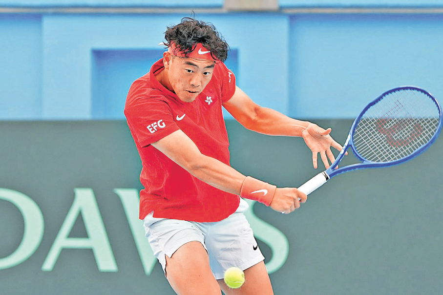 ●黃澤林在比賽中。